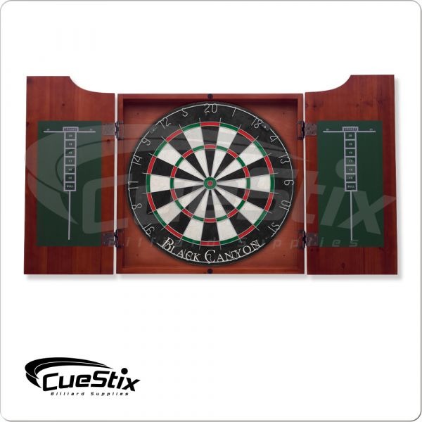 40-0600 Chocolate Stained Dart Board Cabinet