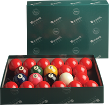 Load image into Gallery viewer, Aramith BBANS2.125 Premier 2 1/8&quot; Numbered Snooker Set SKU: BBANS2.125 BBANS2.125 - Aramith Premier 2 1/8&quot; Numbered Snooker Ball Set Numbered Aramith snooker balls 2.125 inches in diameter Made with Aramith premier phenolic resin Replacement cue balls are available. The model # is CBANS2.125 Replacement balls are available. They are model # RBANS2.125