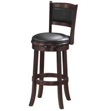 Load image into Gallery viewer, BACKED BARSTOOL - VINYL UPHOLSTERY &amp; RICH WOOD FRAME