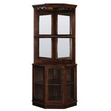 Load image into Gallery viewer, CORNER BAR CABINET -  WINE STEM HOLDERS - SPACIOUS