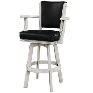 SWIVEL BARSTOOL WITH ARMS - SOLID WOOD | SWIVEL