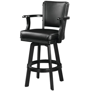 SWIVEL BARSTOOL WITH ARMS - SOLID WOOD | SWIVEL