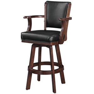 SWIVEL BARSTOOL WITH ARMS - SOLID WOOD | SWIVEL