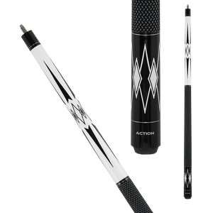 Action BW22 Black and White Pool Cue