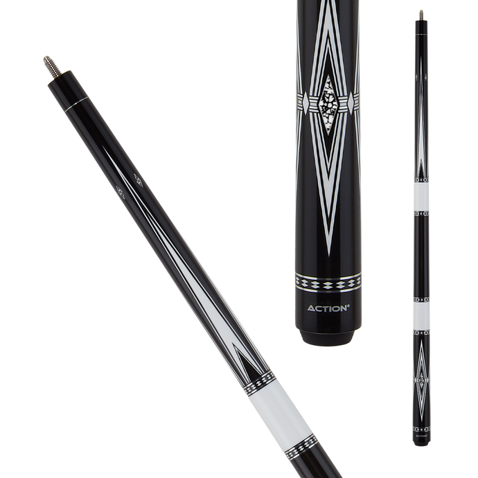 Action BW26 Black & White Pool Cue