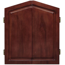 Load image into Gallery viewer, DARTBOARD CABINET - ANGULAR SILHOUTTE W/ HINGED DOORS