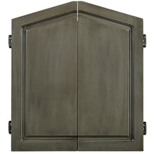Load image into Gallery viewer, DARTBOARD CABINET - ANGULAR SILHOUTTE W/ HINGED DOORS