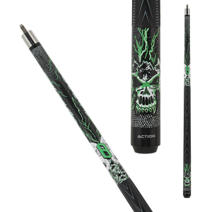 Action EBM23 Eight Ball Mafia Matte Black w/ Green lightning bolts and skulls