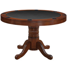 Load image into Gallery viewer, 48&quot; 2-IN-1 GAMING TABLE - ROUND PADDED VINYL PLAYING SURFACE with DINING TOP &amp; STORAGE