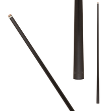 Load image into Gallery viewer,  Jacoby JCBCF Black Carbon Fiber Shaft SKU: JCBCF1 Tip : 12.3mm Kamui Brown Clear Soft Ferrule : 2mm  Shaft : 29&quot; Black carbon fiber, 14&quot; pro taper Pin : Various Collar : Black Collar 