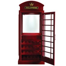 Load image into Gallery viewer, OLD ENGLISH TELEPHONE BOOTH BAR CABINET