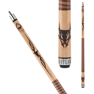 Outlaw Original OL42 Cow Skull Two Toned Wrap Cue