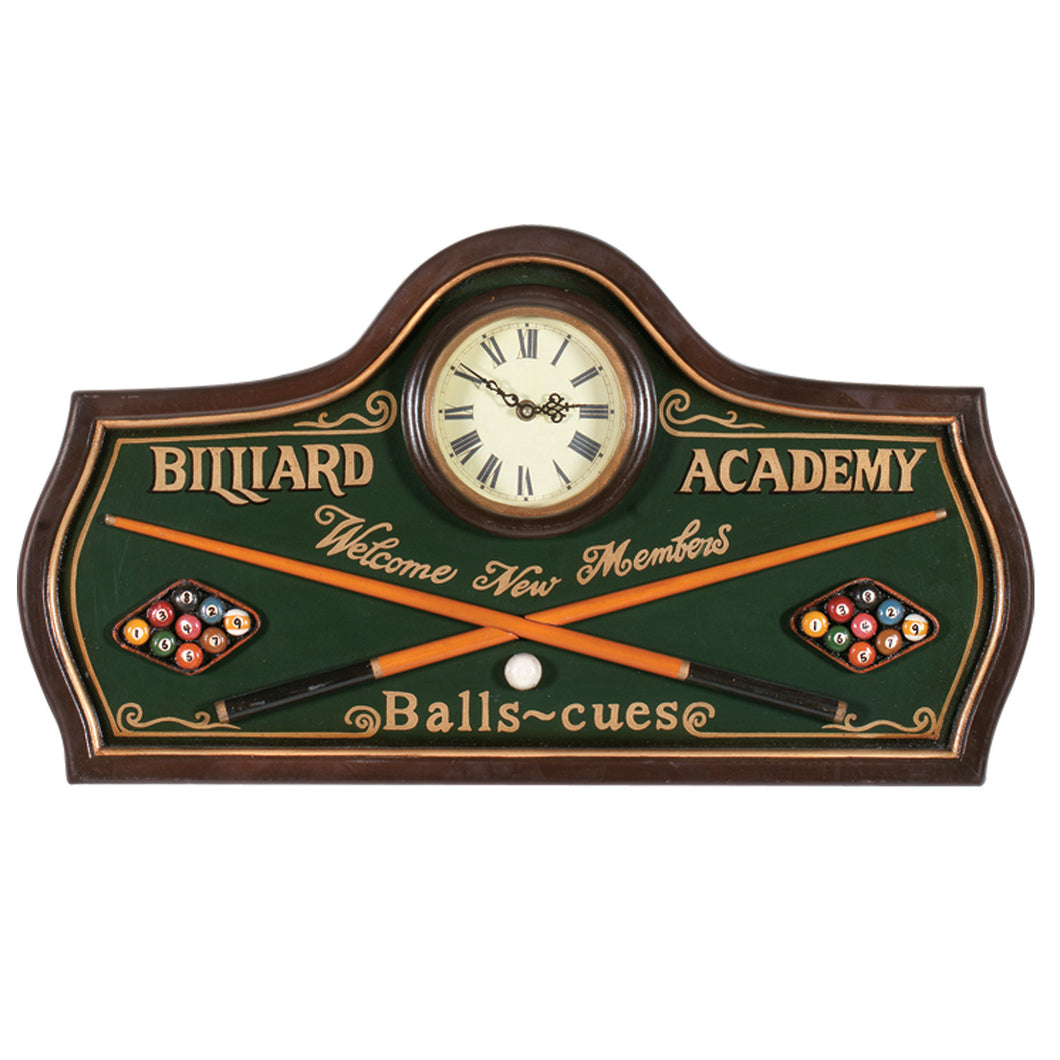 BILLIARD ACADEMY CLOCK
