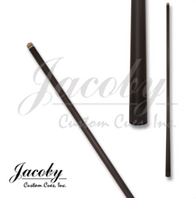 Load image into Gallery viewer,  Jacoby JCBCF Black Carbon Fiber Shaft SKU: JCBCF1 Tip : 12.3mm Kamui Brown Clear Soft Ferrule : 2mm  Shaft : 29&quot; Black carbon fiber, 14&quot; pro taper Pin : Various Collar : Black Collar 