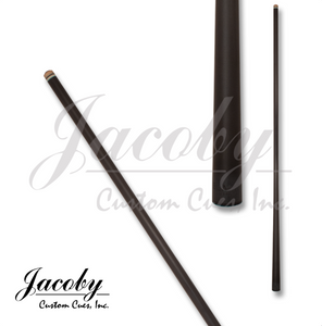  Jacoby JCBCF Black Carbon Fiber Shaft SKU: JCBCF1 Tip : 12.3mm Kamui Brown Clear Soft Ferrule : 2mm  Shaft : 29" Black carbon fiber, 14" pro taper Pin : Various Collar : Black Collar 