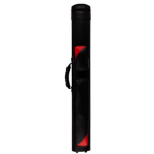 Load image into Gallery viewer,  Action ACZ22 2x2 Hard Cue Case SKU: ACZ22 Size : 2 butts and 2 shafts Type : Hard Shape : Oval Material : Vinyl Color / Design Description : Multiple colors available Top Closure : Zipper Number of Pockets : 2 Longest Pocket Length : 15&quot; Total Length : 34.5&quot; Longest Shaft : 31&quot; Top Carrying Handle : None Side Carrying Handle : Yes Shoulder Strap : Backpack Straps