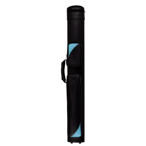 Action ACZ22 2x2 Hard Cue Case SKU: ACZ22 Size : 2 butts and 2 shafts Type : Hard Shape : Oval Material : Vinyl Color / Design Description : Multiple colors available Top Closure : Zipper Number of Pockets : 2 Longest Pocket Length : 15" Total Length : 34.5" Longest Shaft : 31" Top Carrying Handle : None Side Carrying Handle : Yes Shoulder Strap : Backpack Straps